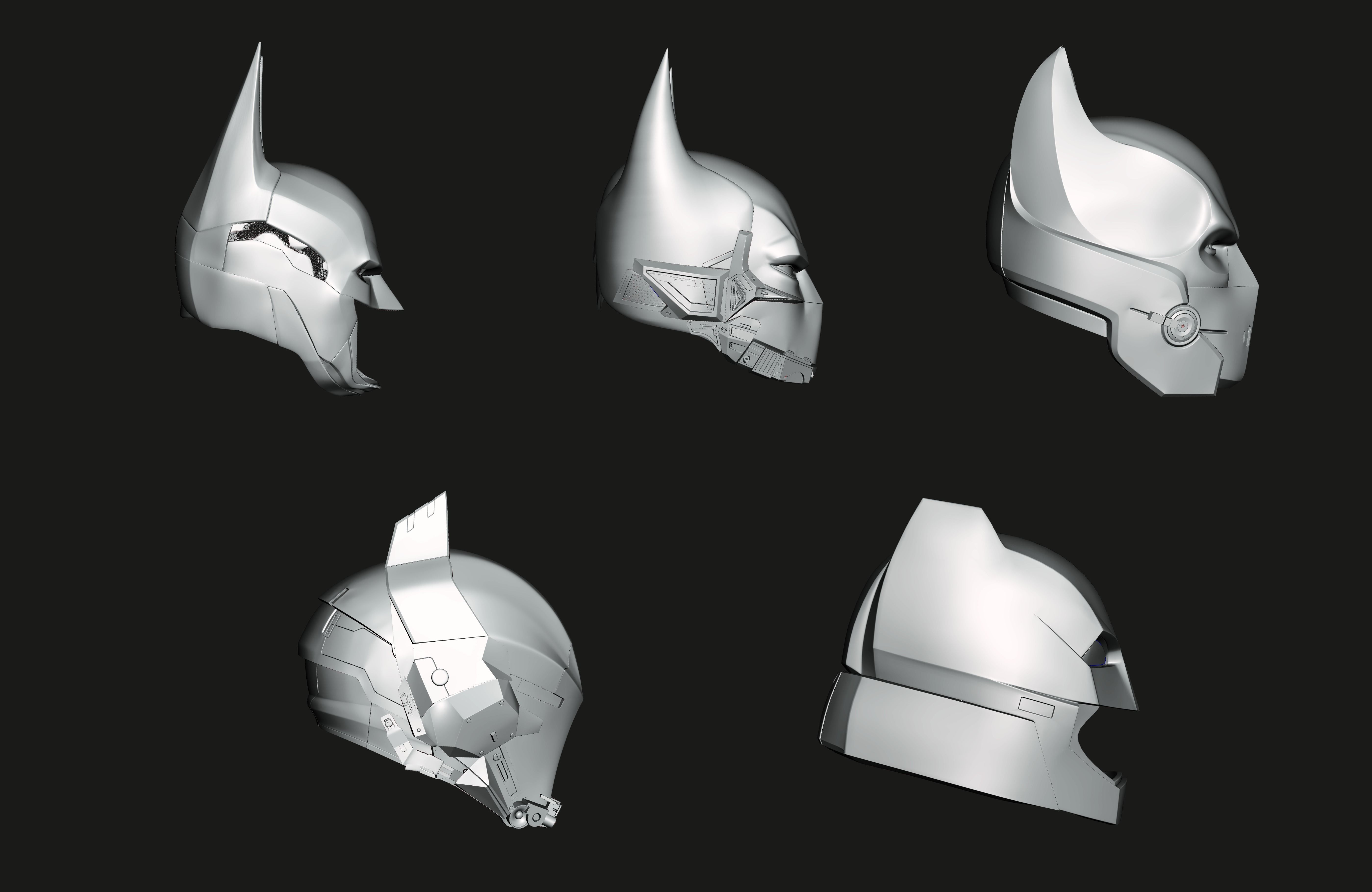Batman Helmet Pack 3D print model_1