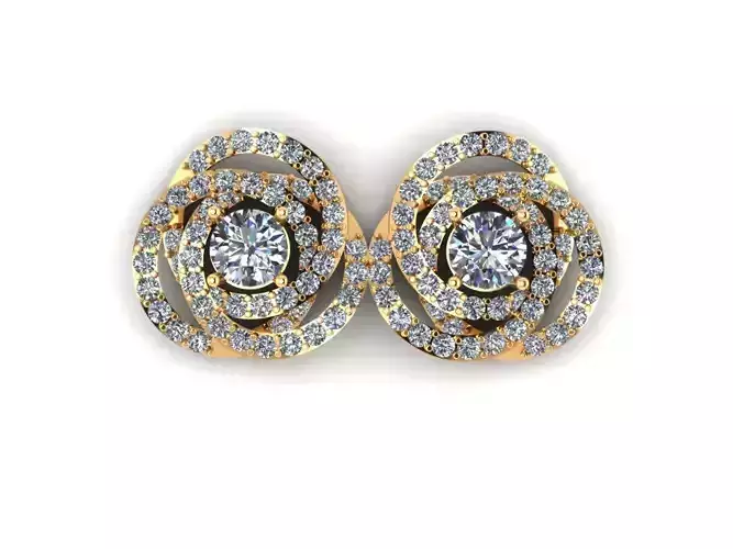 AI0001422E two diamond stud earrings gold