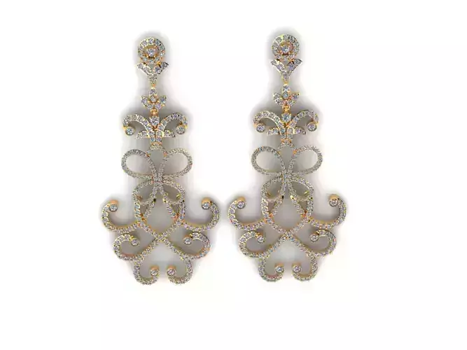 AI0001402E pair of earrings with gold and diamonds