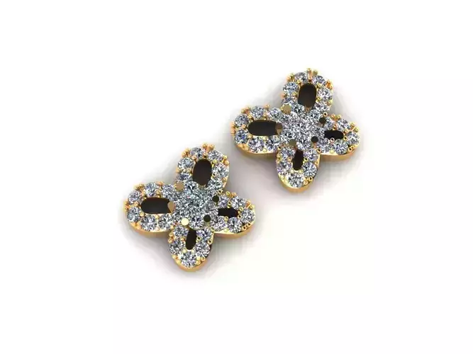 AI0001385E diamond stud earrings gold