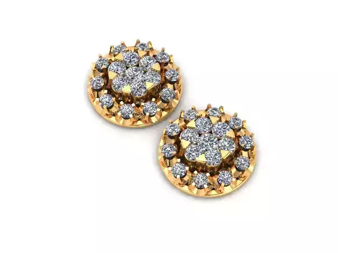 AI0001367E diamond stud earrings gold