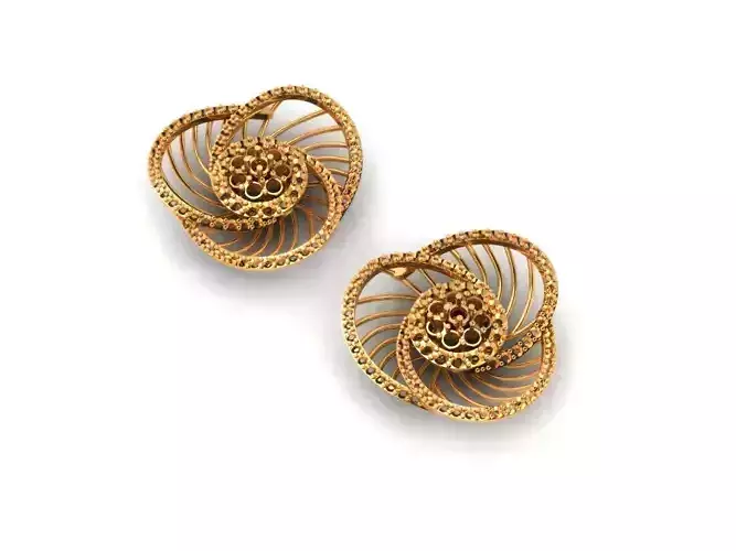 AI0001366E two gold - plated earrings