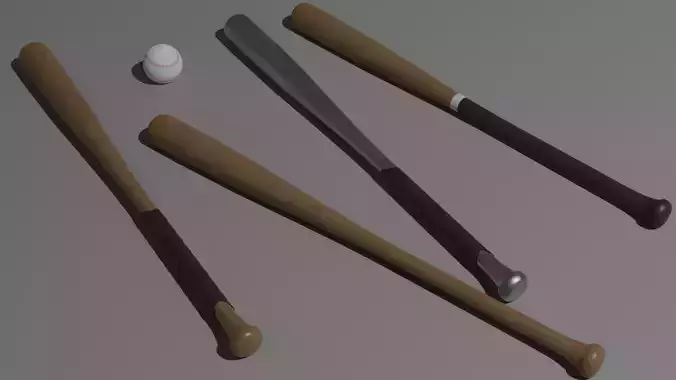Baseball bat pack with ball
