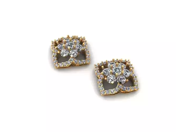 AI0001358E diamond stud earrings gold