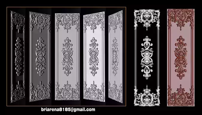 Doors 3D models for CNC in stl 3D print model