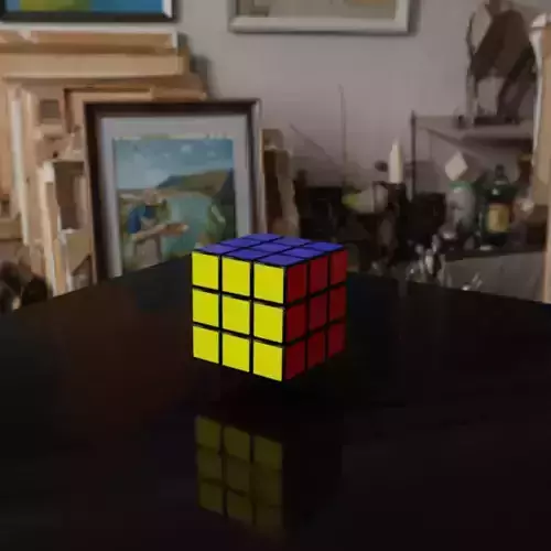 Rubiks Cube Low-poly 3D model