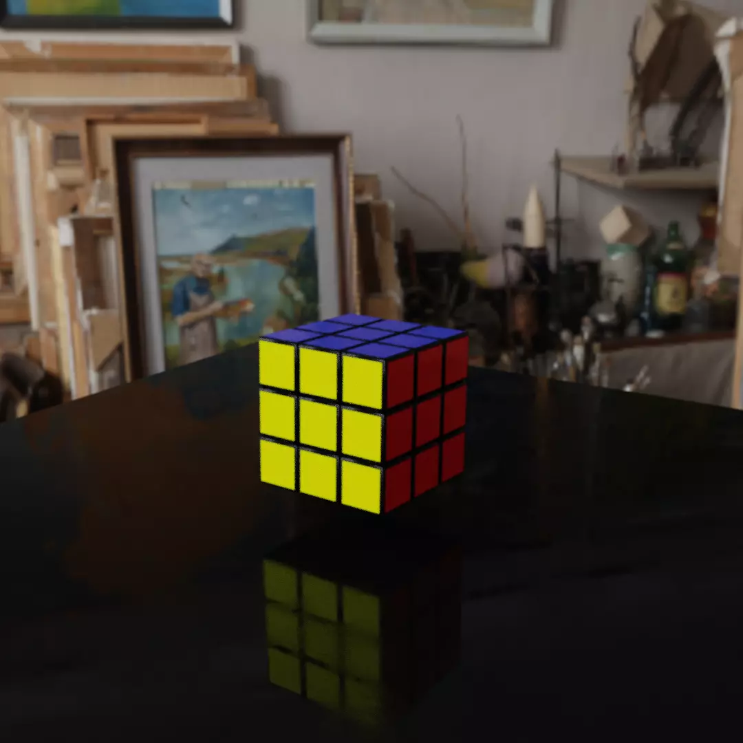 Rubiks Cube Low-poly 3D model Low-poly 3D model