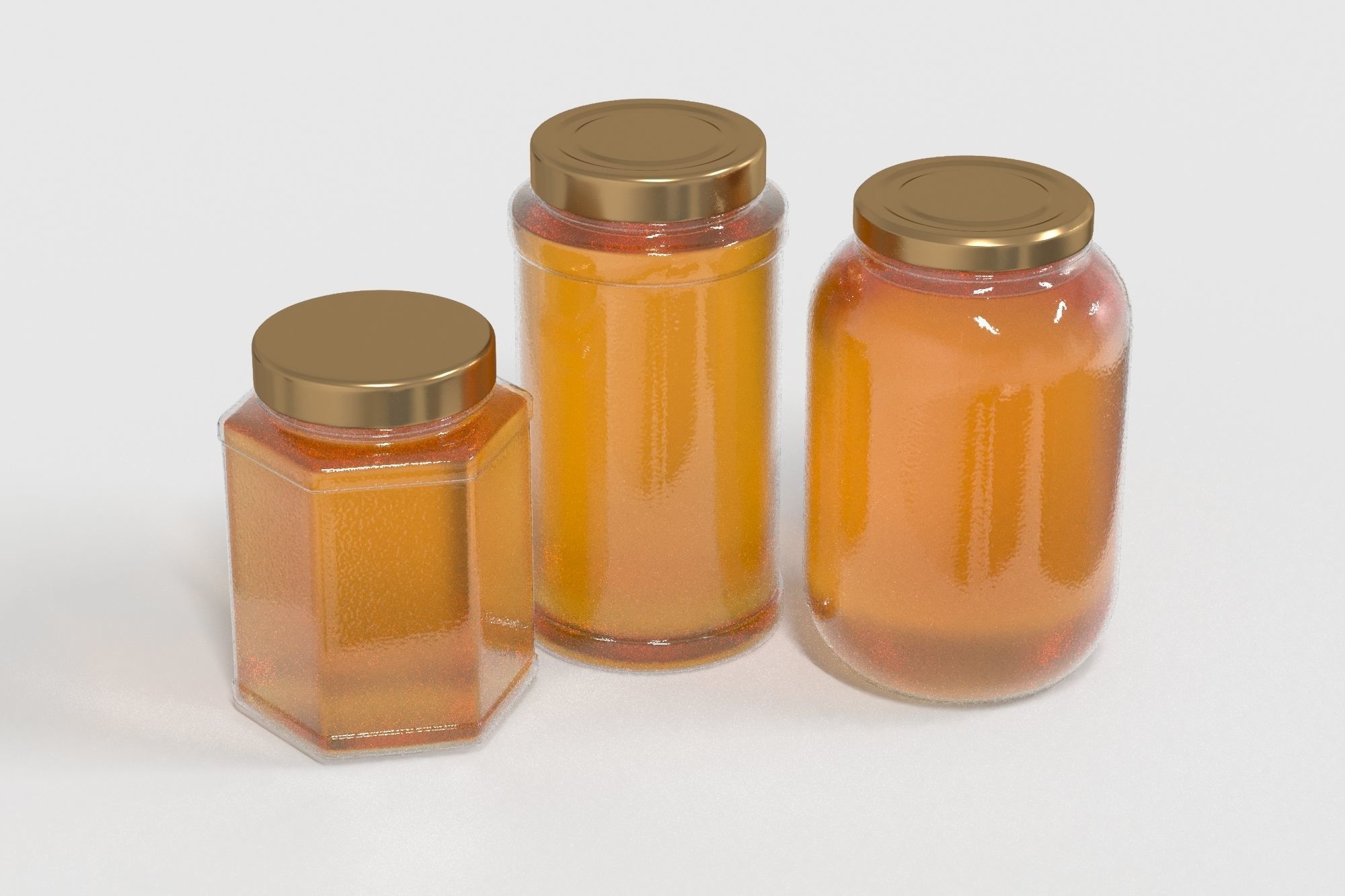 Honey jar 3D model_1
