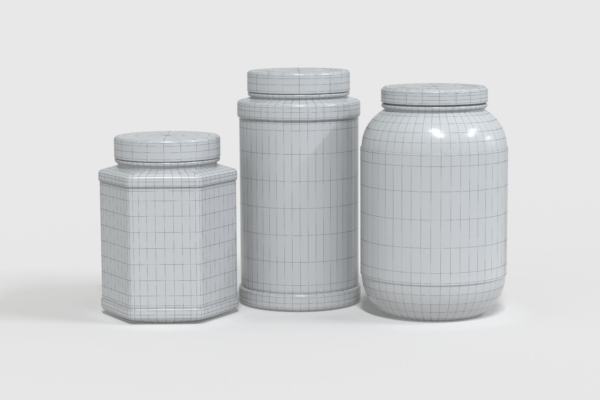 Honey jar 3D model_4