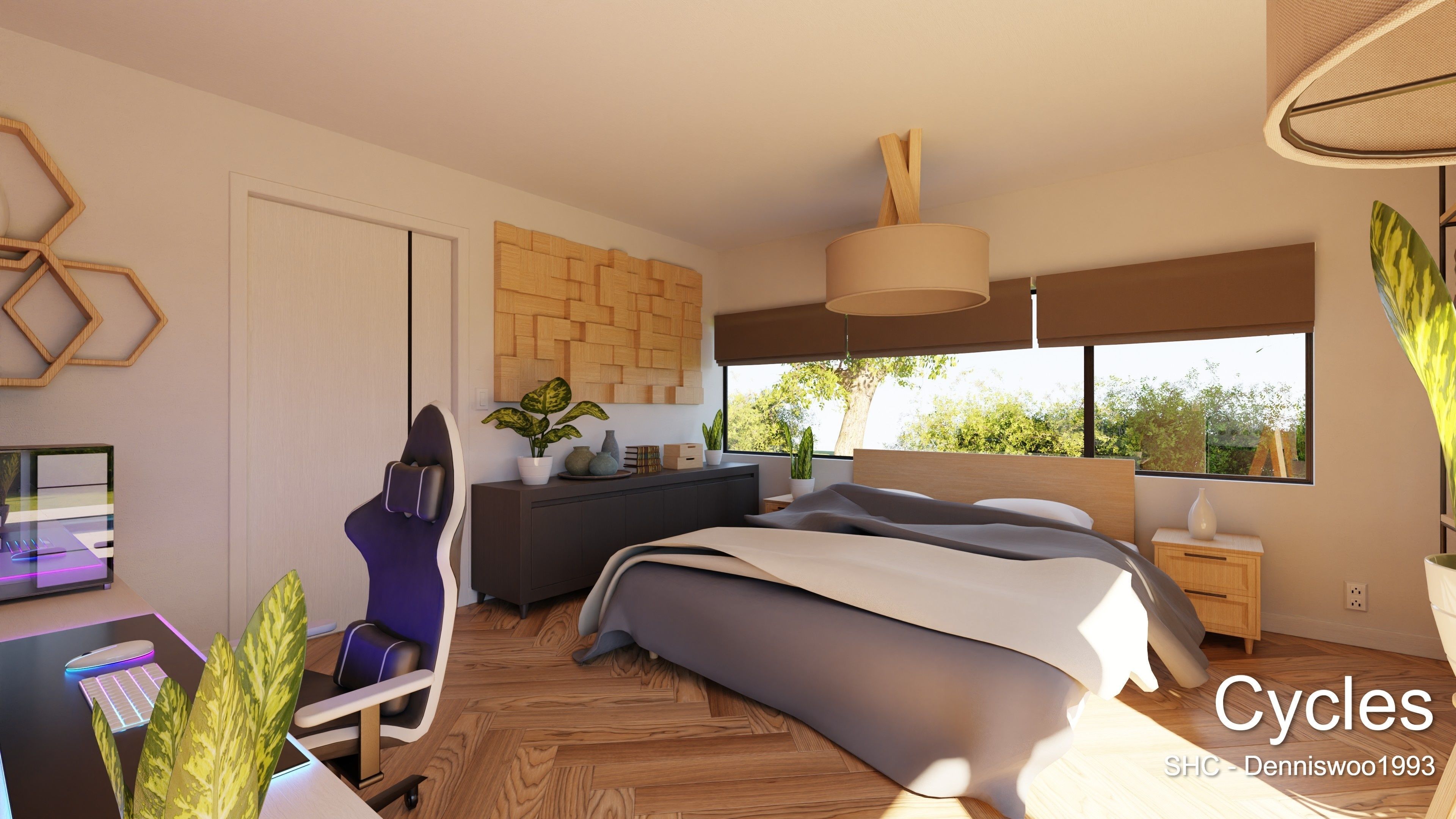 Modern villa 2021 Blender Eevee and Cycles 1 Low-poly 3D model_9