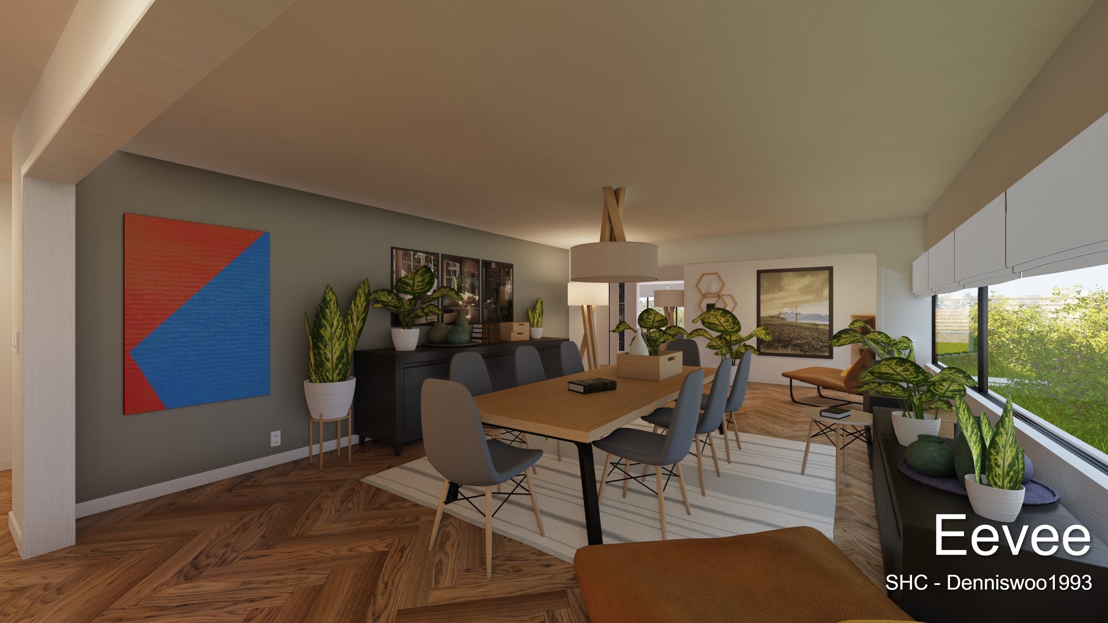 Modern villa 2021 Blender Eevee and Cycles 1 Low-poly 3D model_34