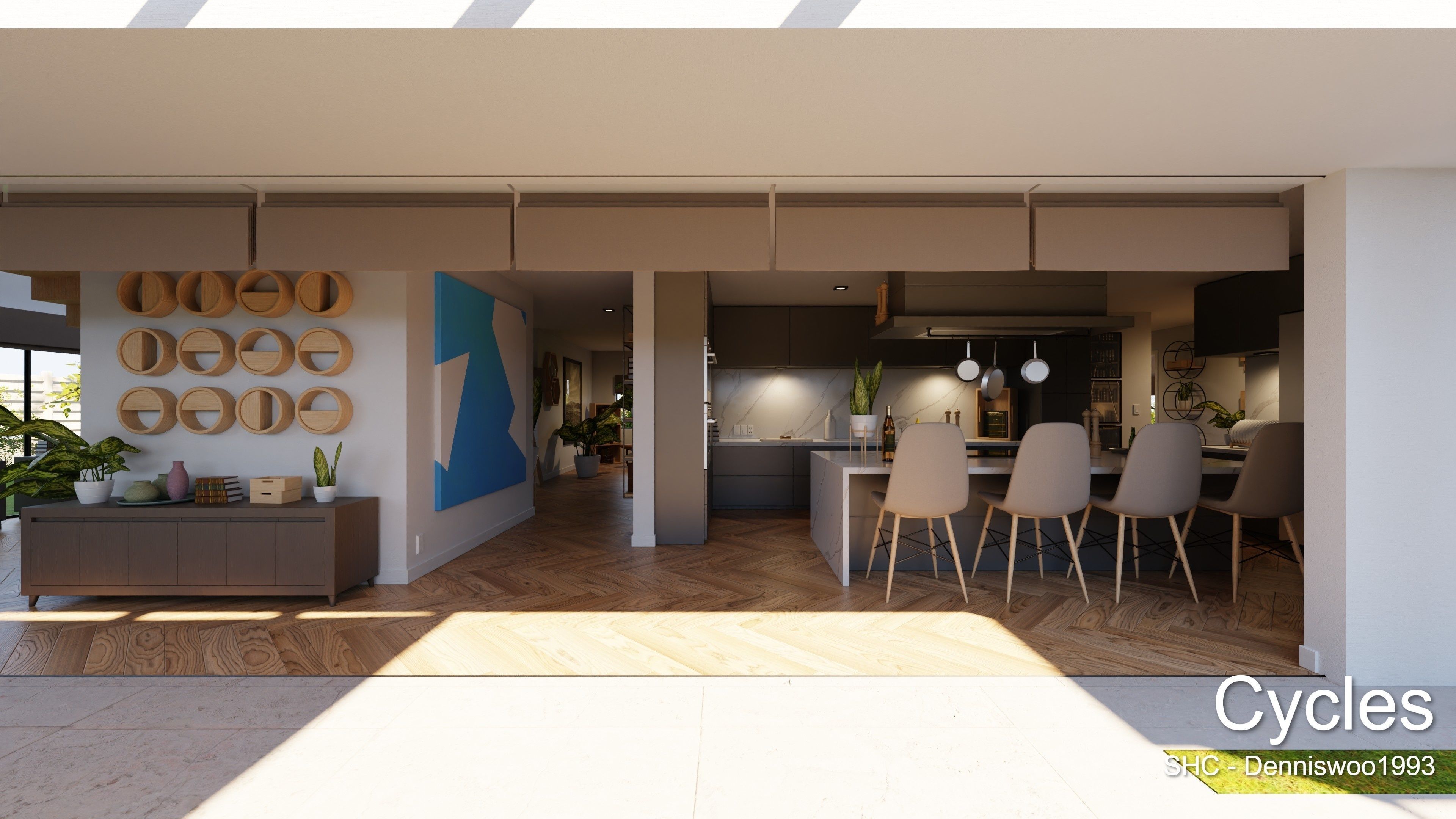 Modern villa 2021 Blender Eevee and Cycles 1 Low-poly 3D model_23