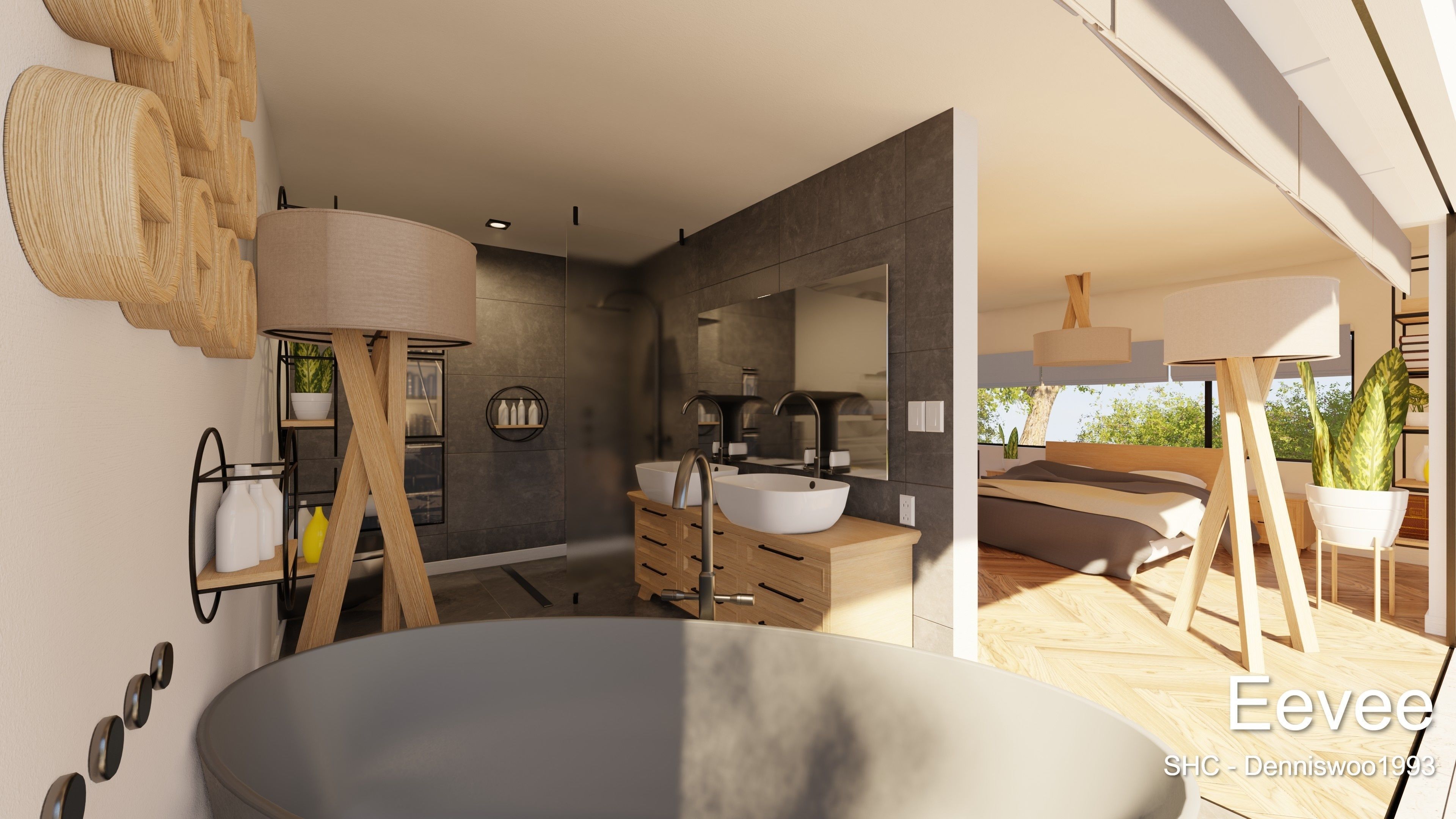 Modern villa 2021 Blender Eevee and Cycles 1 Low-poly 3D model_33