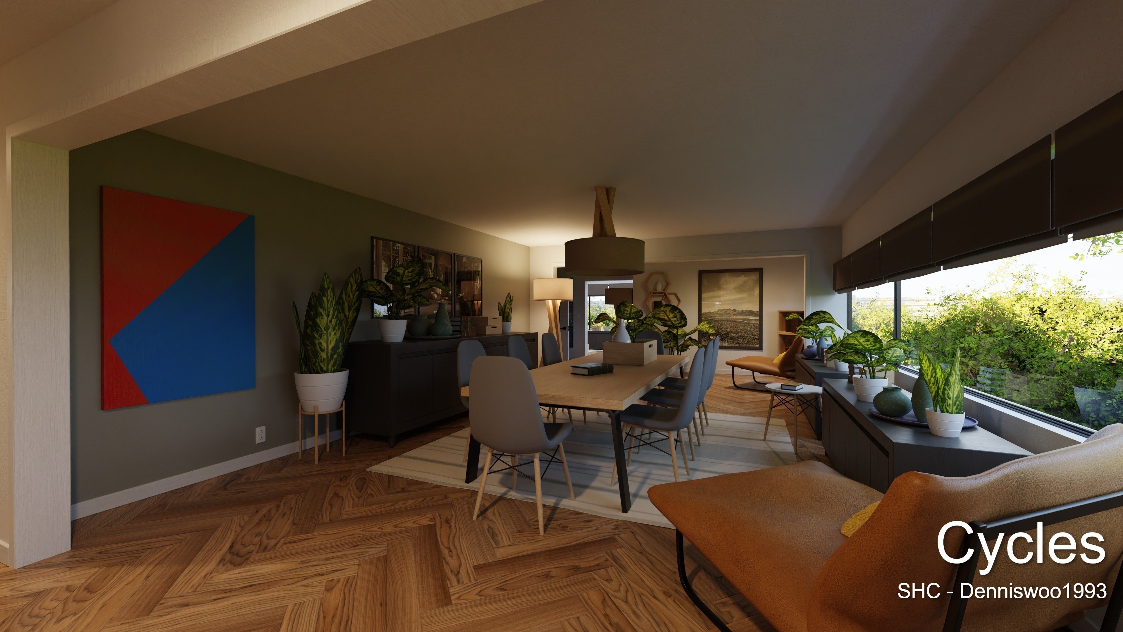 Modern villa 2021 Blender Eevee and Cycles 1 Low-poly 3D model_13