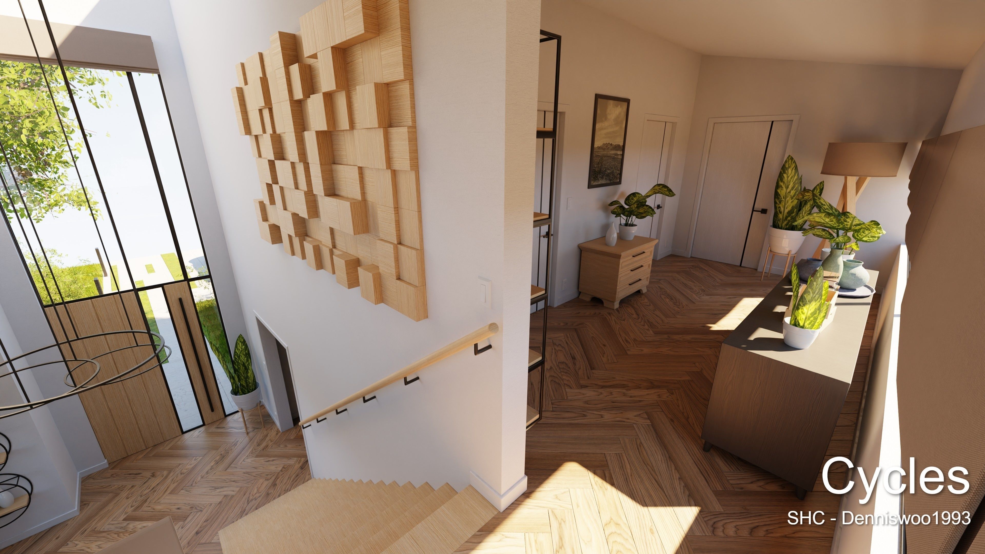 Modern villa 2021 Blender Eevee and Cycles 1 Low-poly 3D model_26