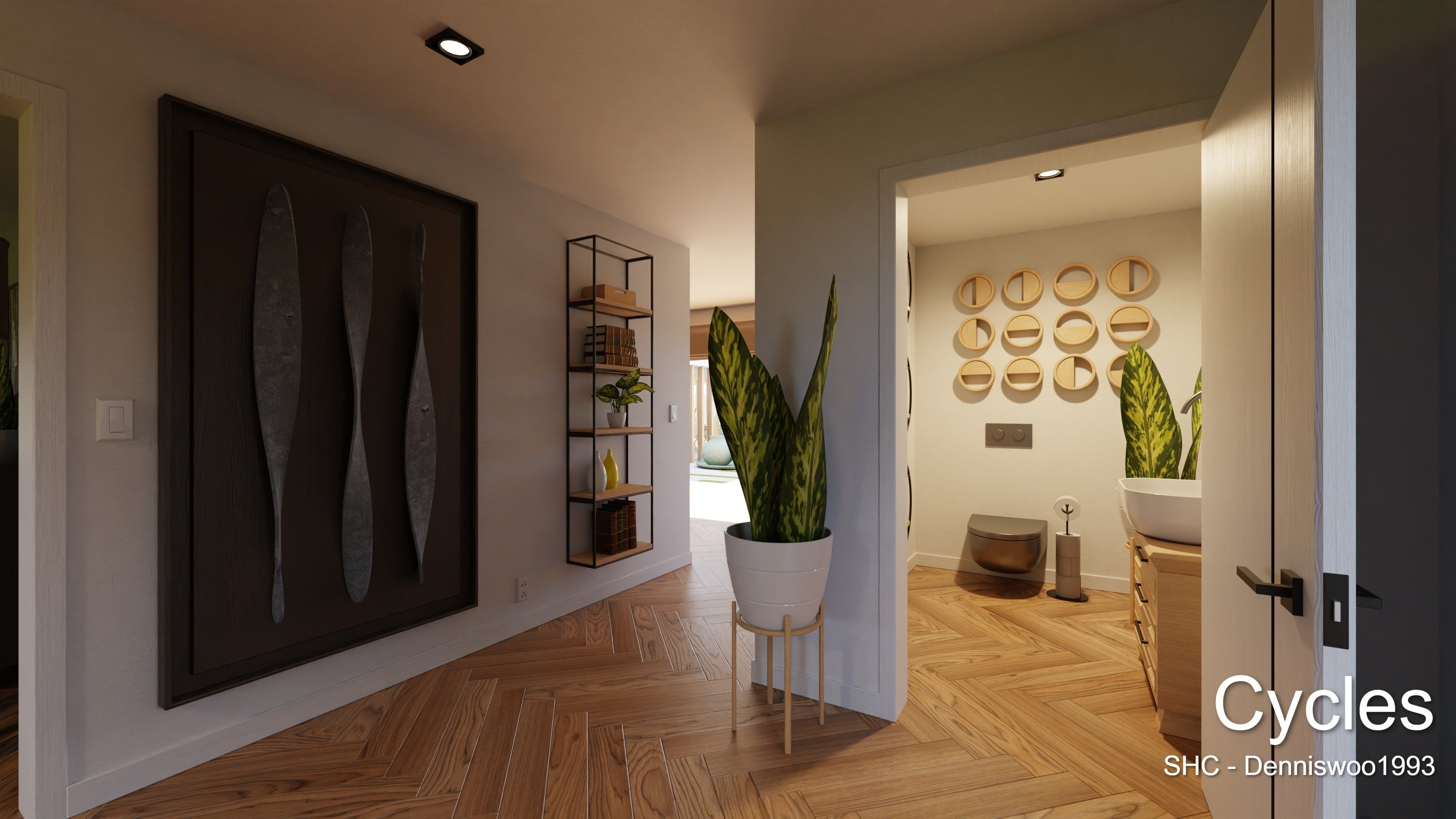 Modern villa 2021 Blender Eevee and Cycles 1 Low-poly 3D model_22