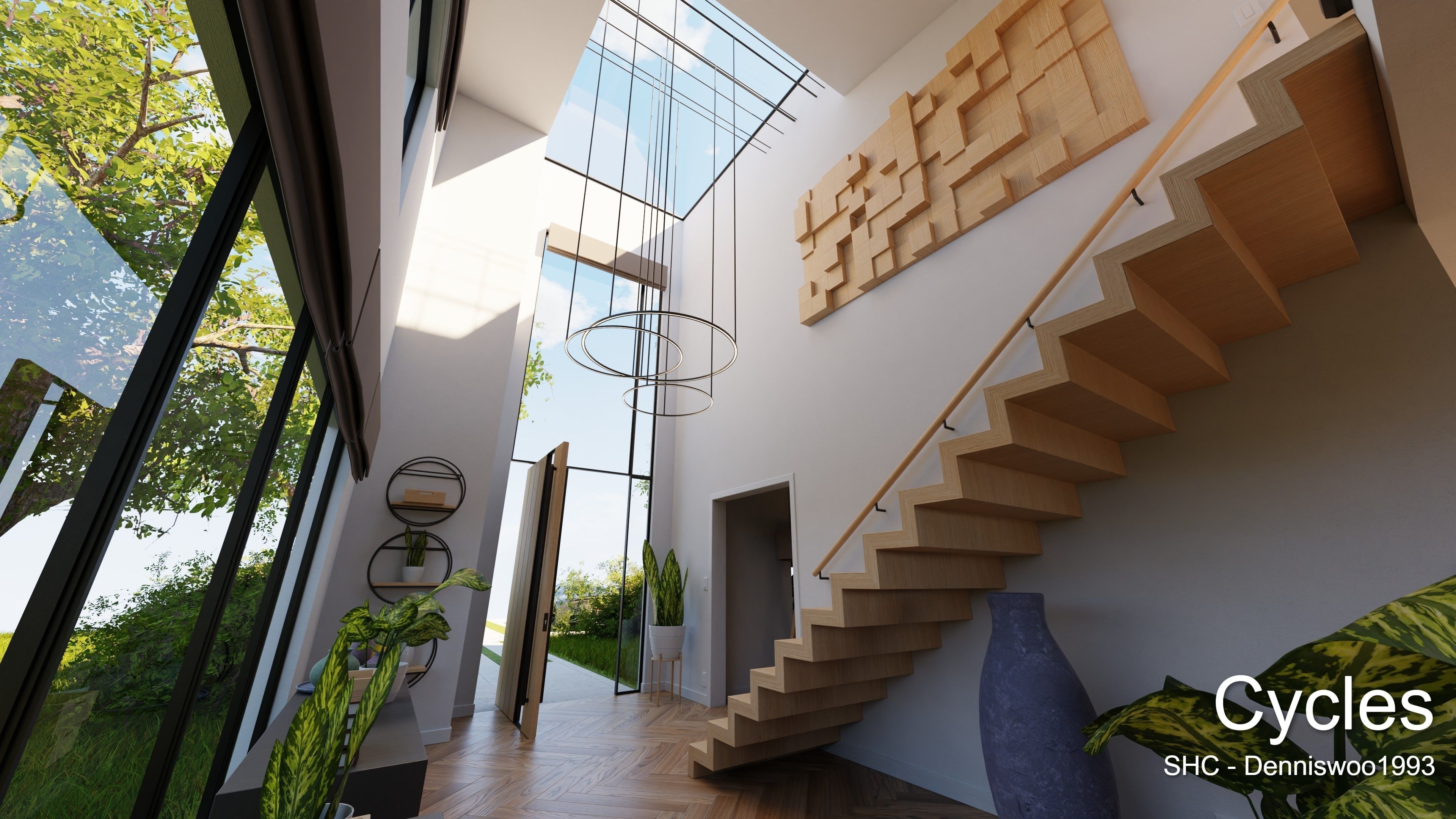 Modern villa 2021 Blender Eevee and Cycles 1 Low-poly 3D model_15