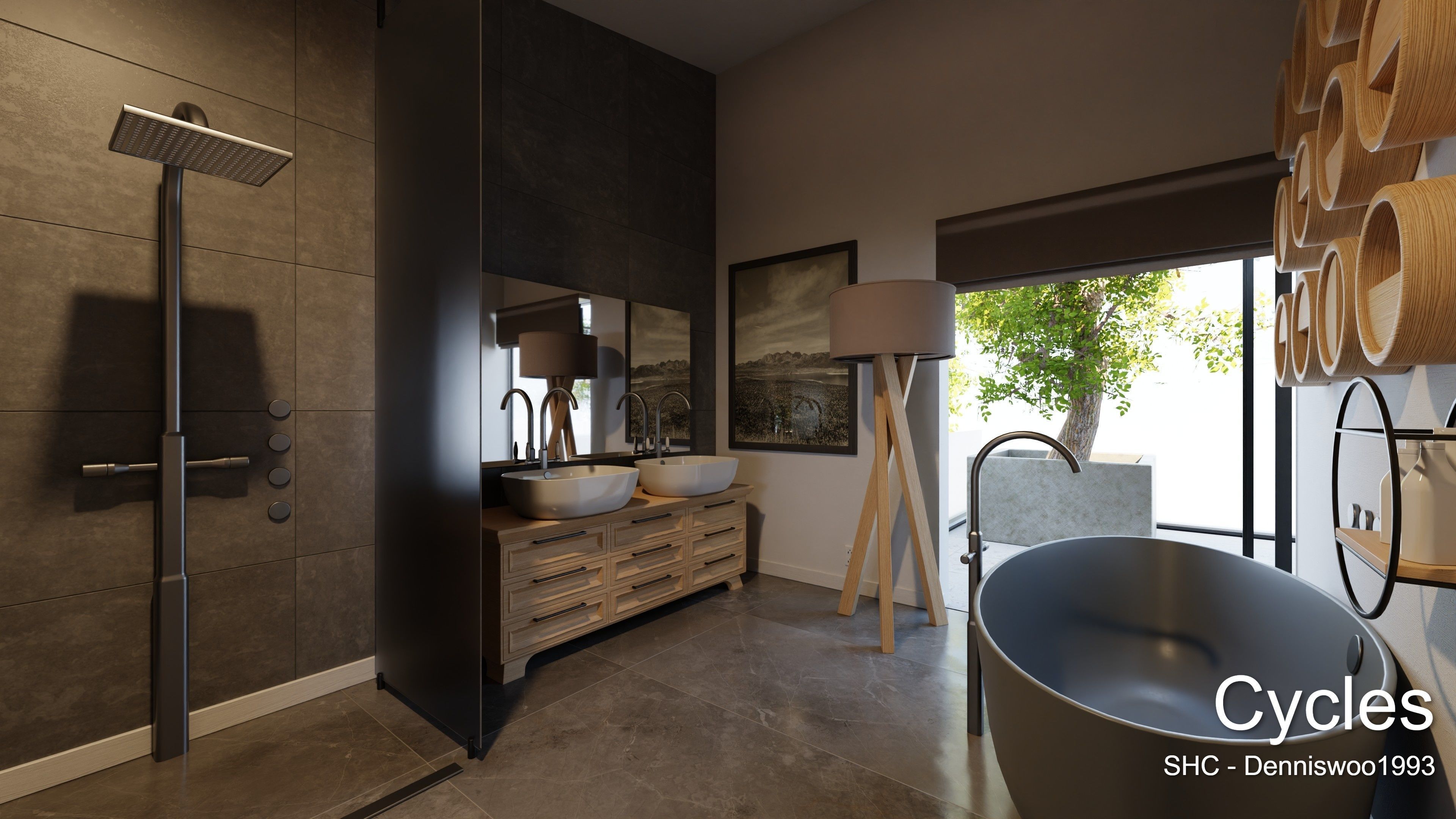 Modern villa 2021 Blender Eevee and Cycles 1 Low-poly 3D model_18