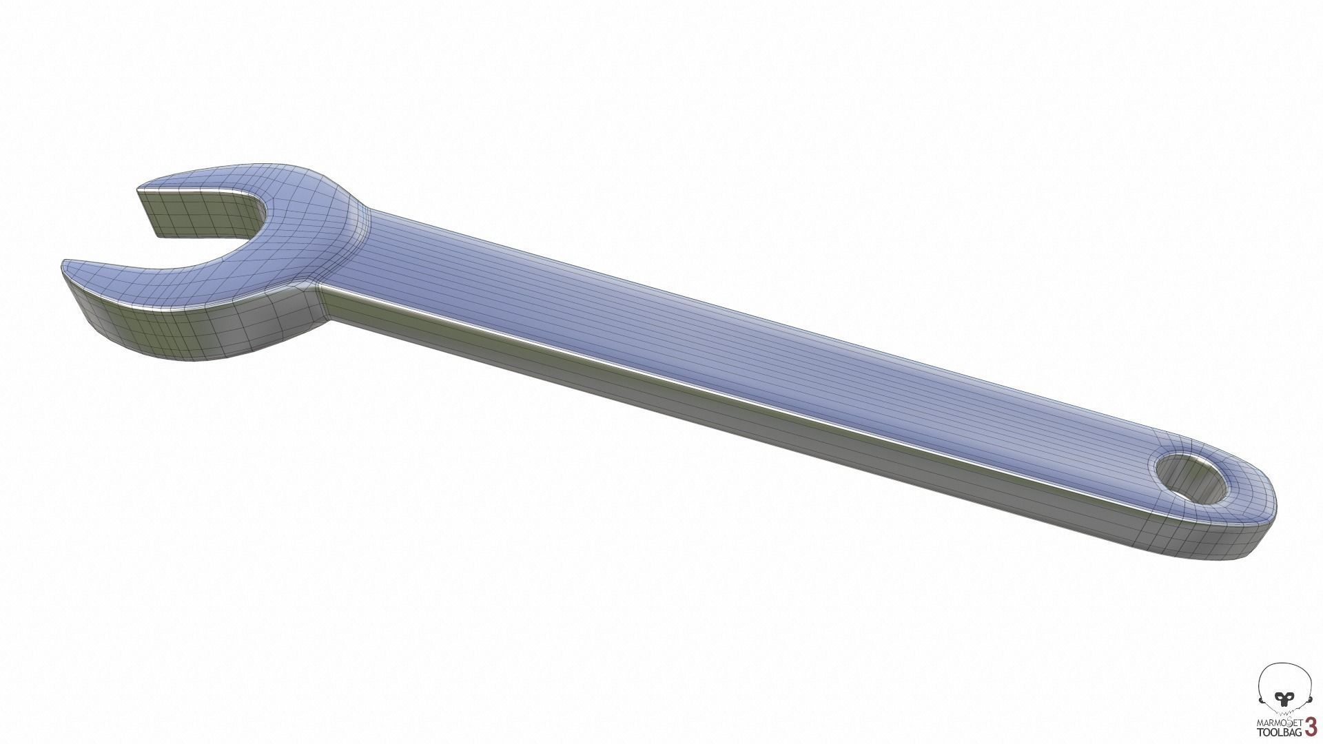 Open Ended Wrench Free low-poly 3D model_5
