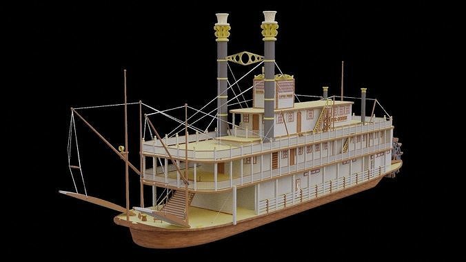 Paddle Steamer  3D model