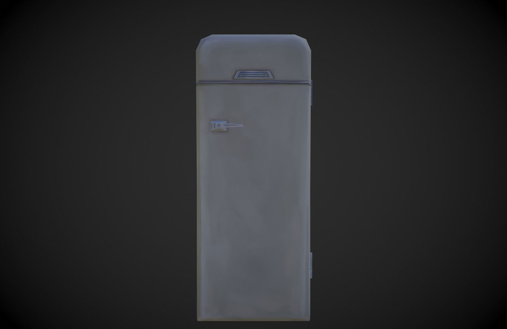 Old Fridge - Stylized Low-poly 3D model_2