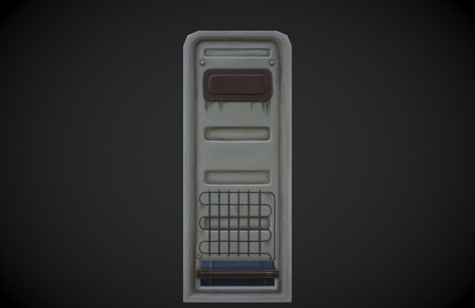 Old Fridge - Stylized Low-poly 3D model_4
