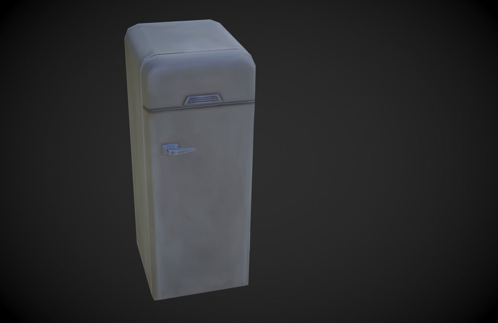 Old Fridge - Stylized Low-poly 3D model_1