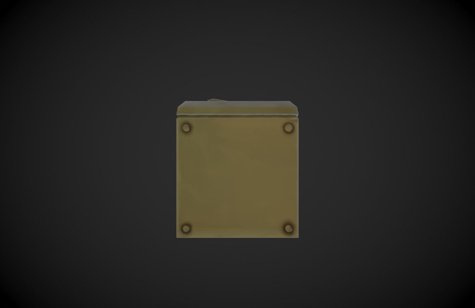 Old Fridge - Stylized Low-poly 3D model_7