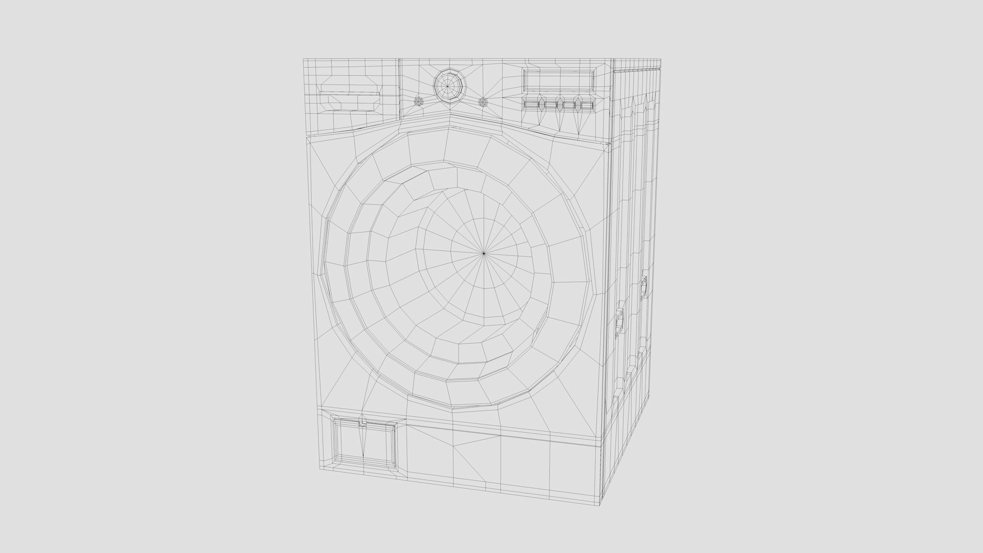 LG Washing Machine 3D model_7