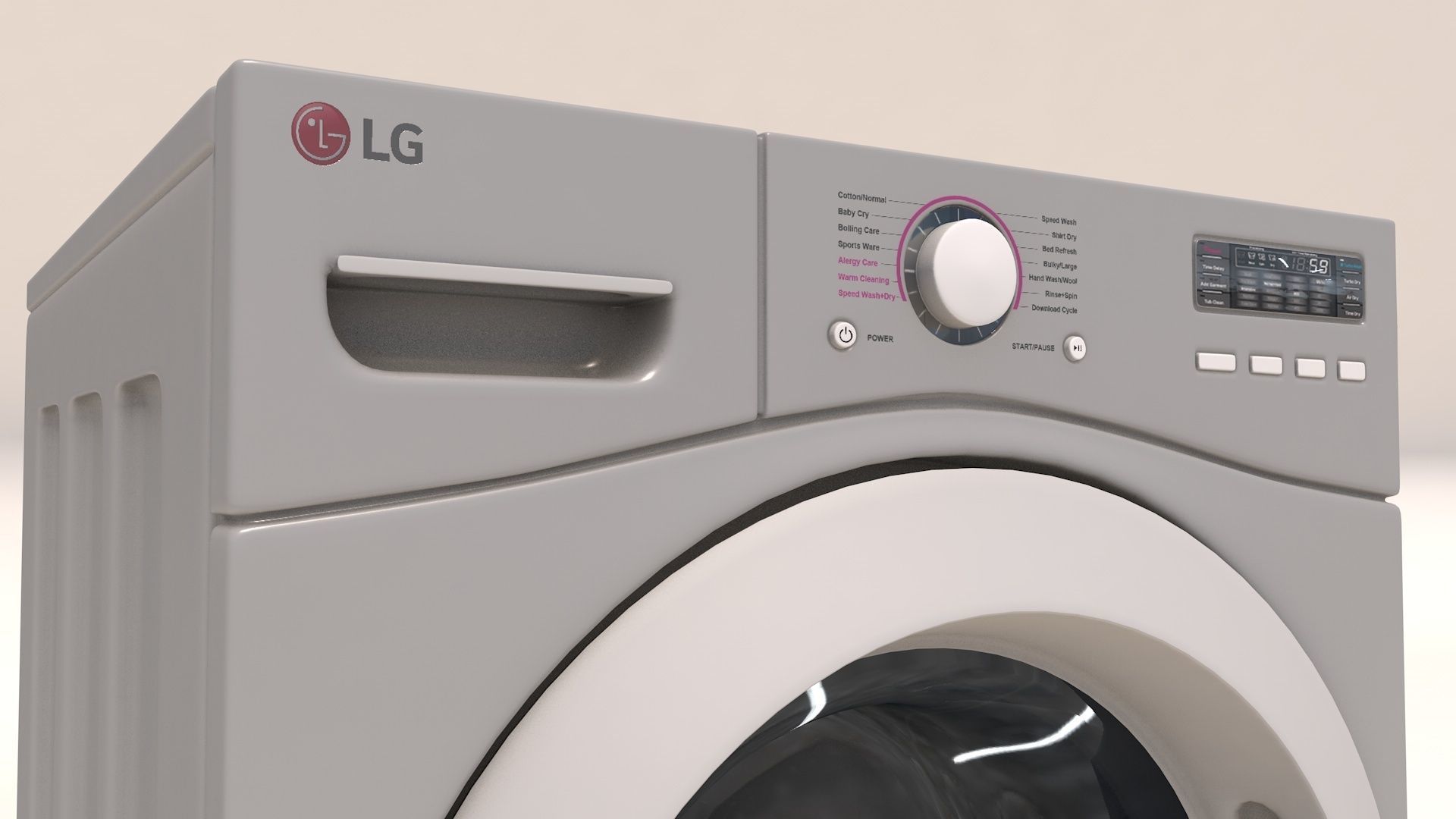 LG Washing Machine 3D model_4