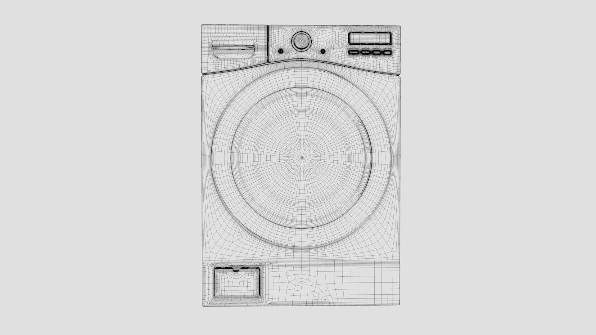 LG Washing Machine 3D model_6