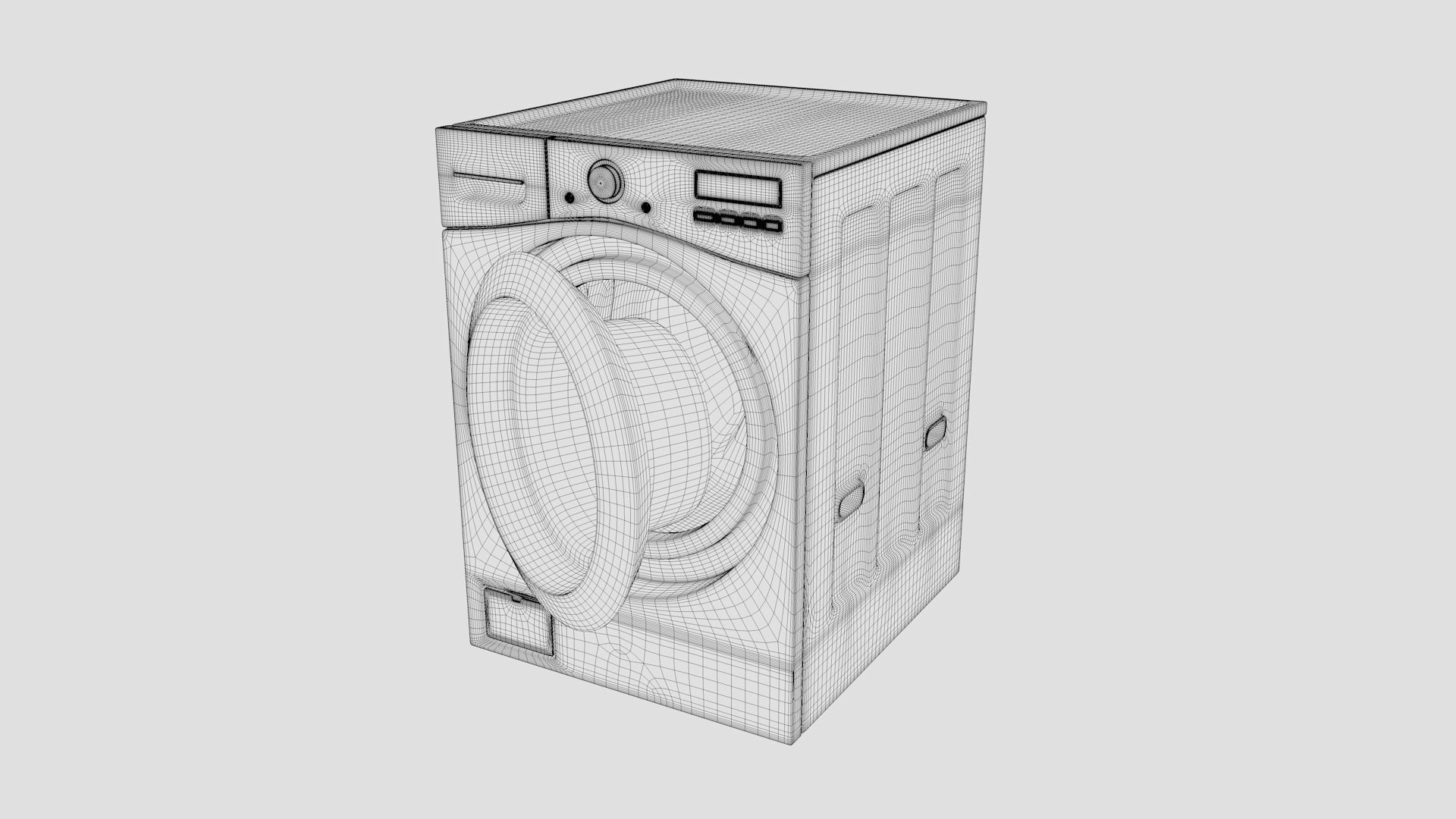 LG Washing Machine 3D model_10