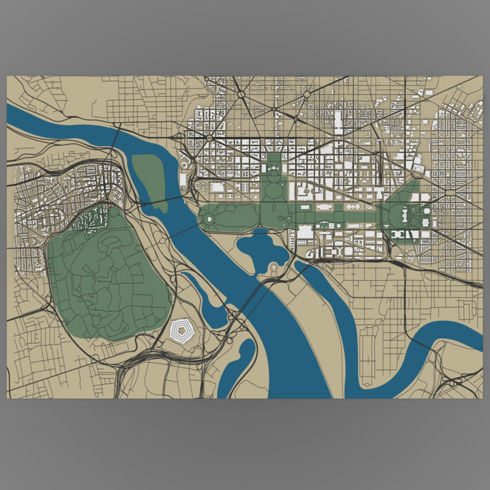 Washington DC Cityscape 3D model_1