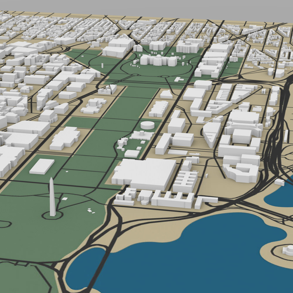 Washington DC Cityscape 3D model_8