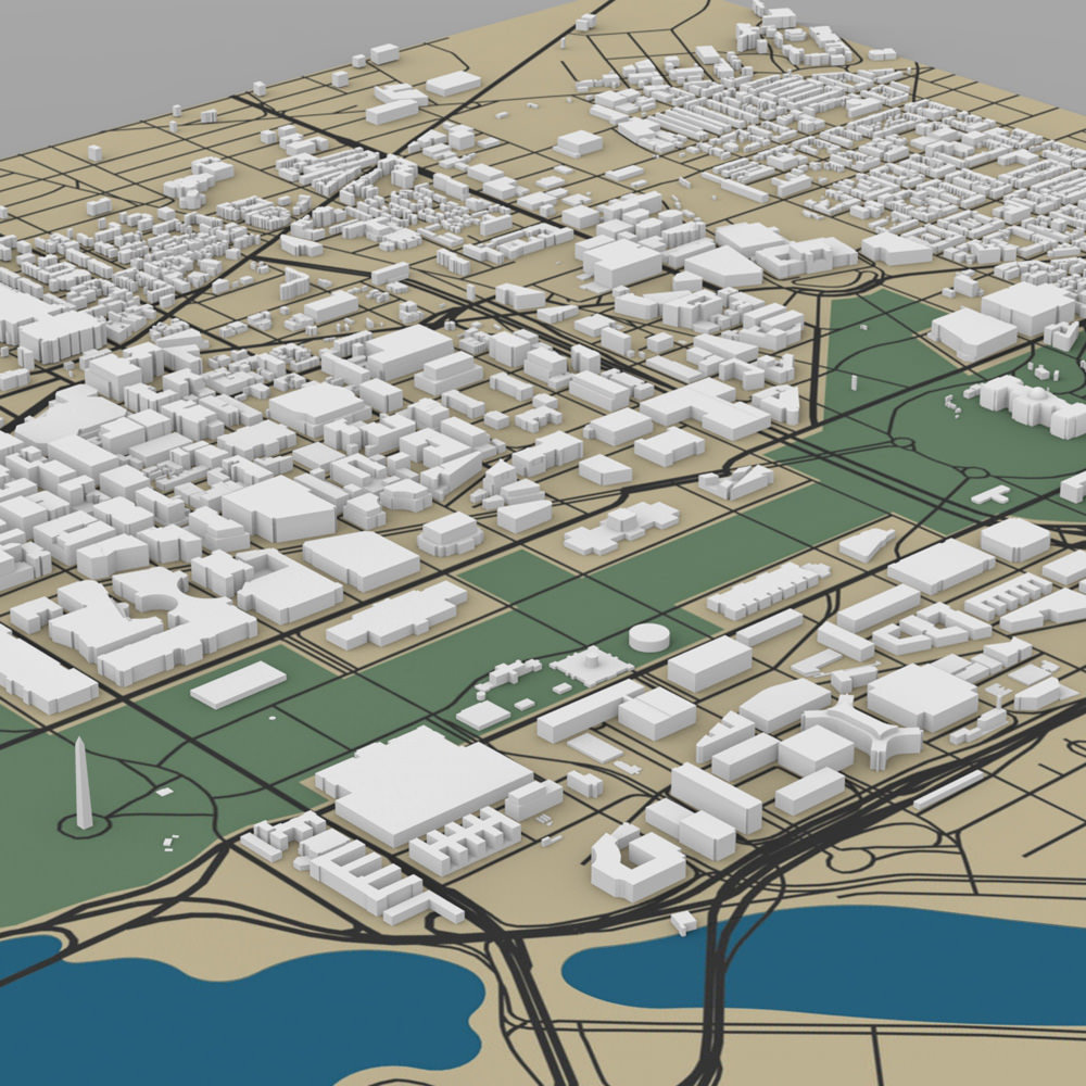 Washington DC Cityscape 3D model_10
