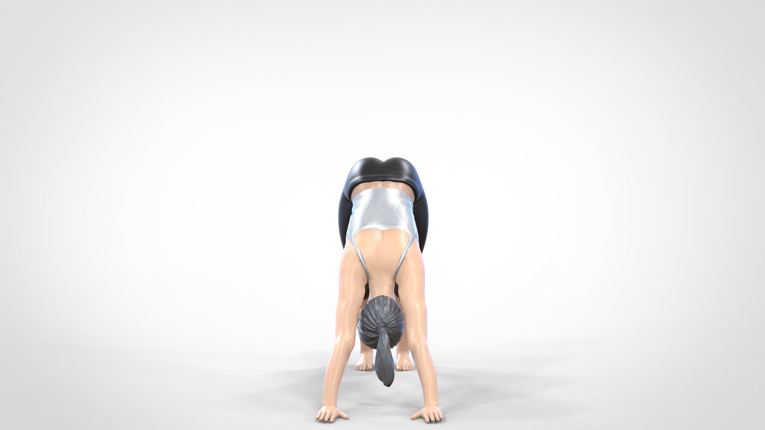 N4 Woman Doing Yoga Dog pose 1 64 miniature 3D print model_18