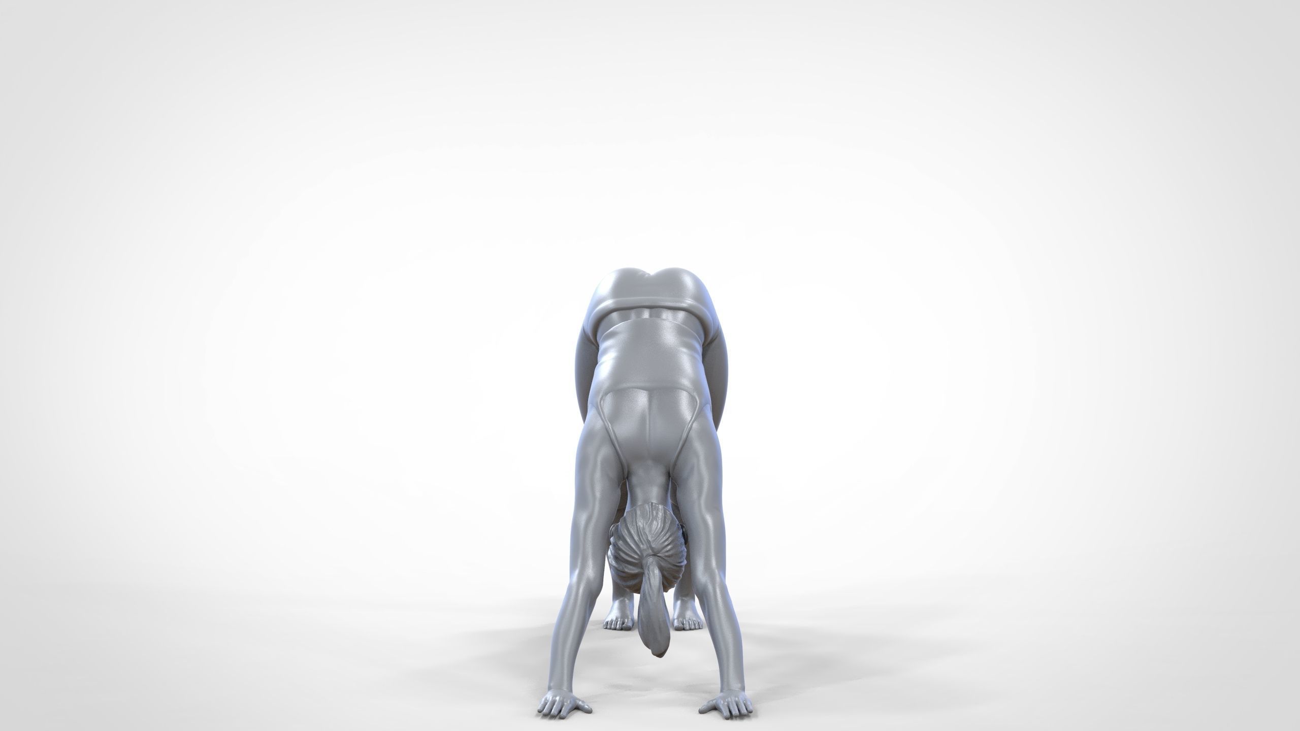 N4 Woman Doing Yoga Dog pose 1 64 miniature 3D print model_30