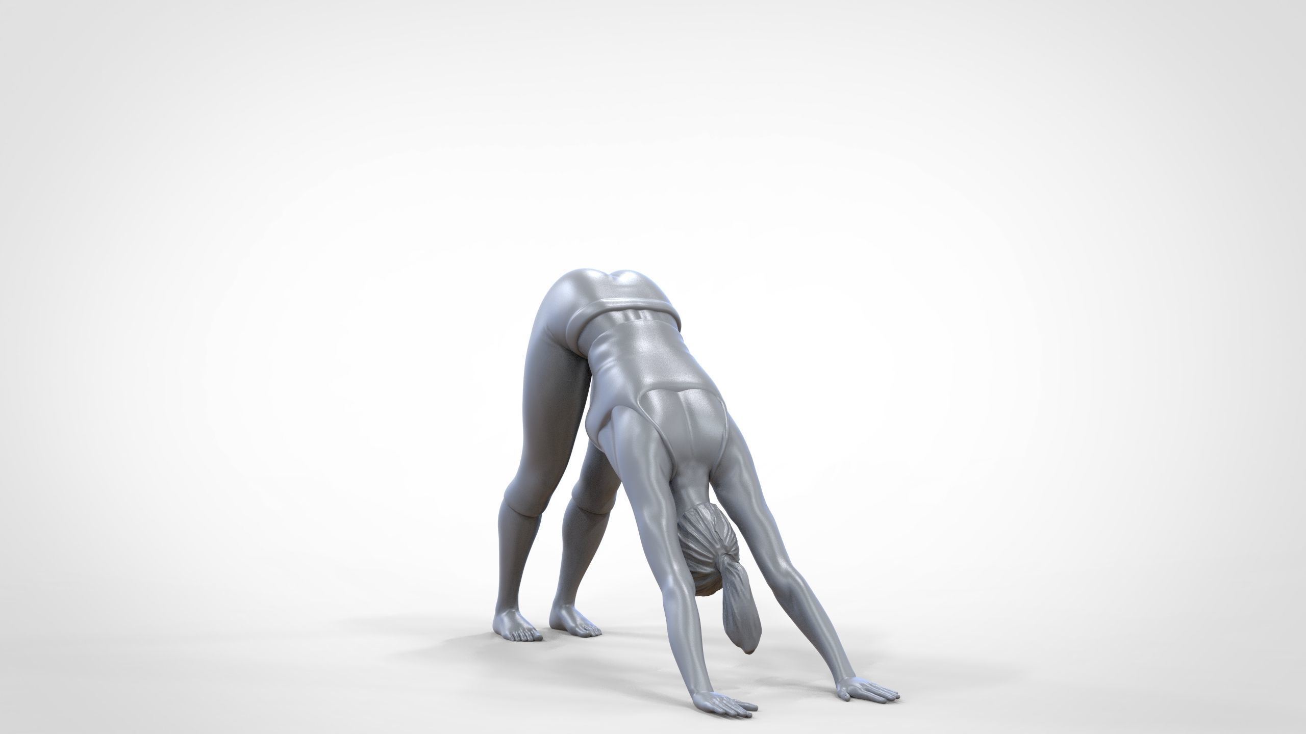 N4 Woman Doing Yoga Dog pose 1 64 miniature 3D print model_31