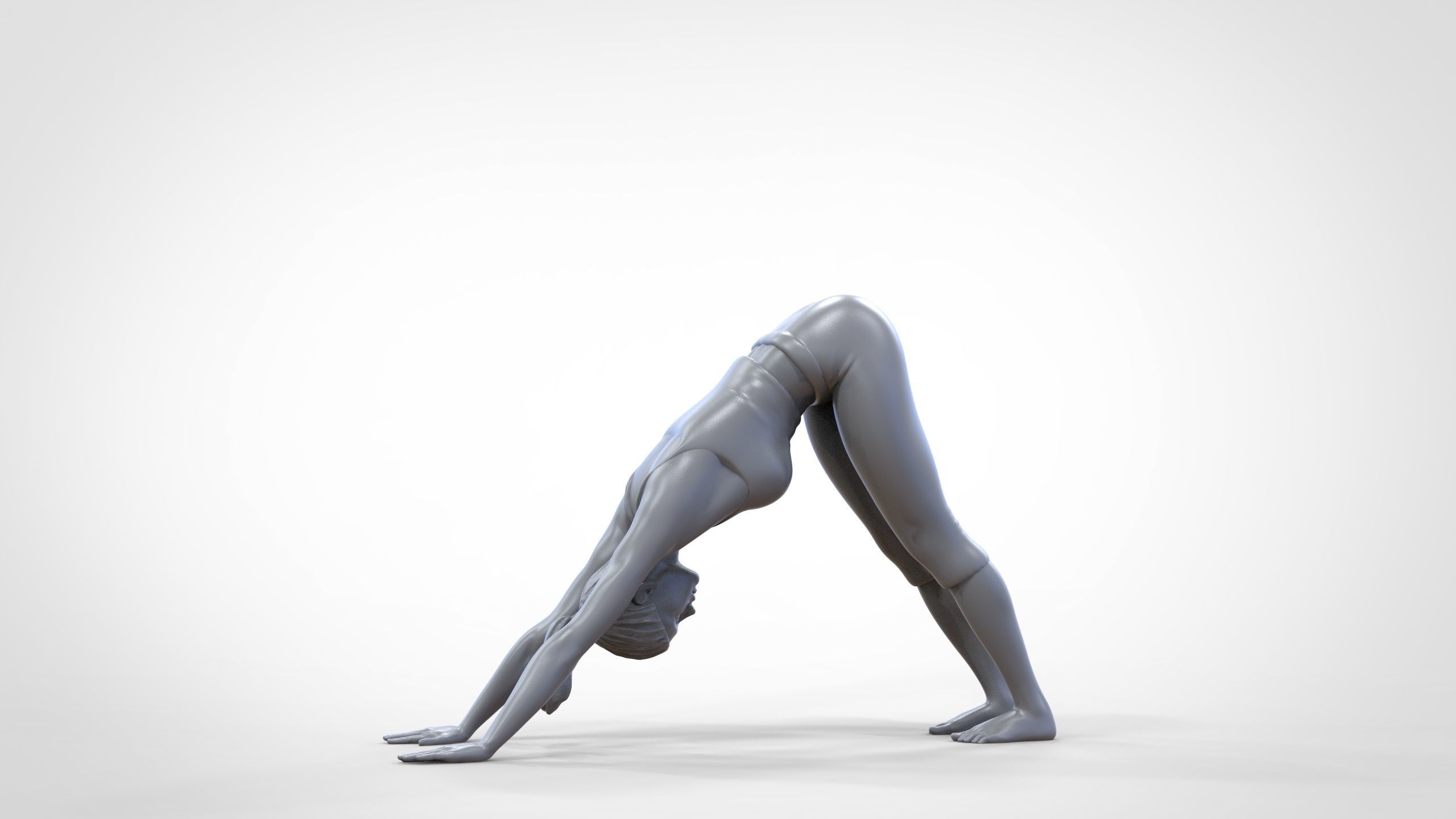 N4 Woman Doing Yoga Dog pose 1 64 miniature 3D print model_28