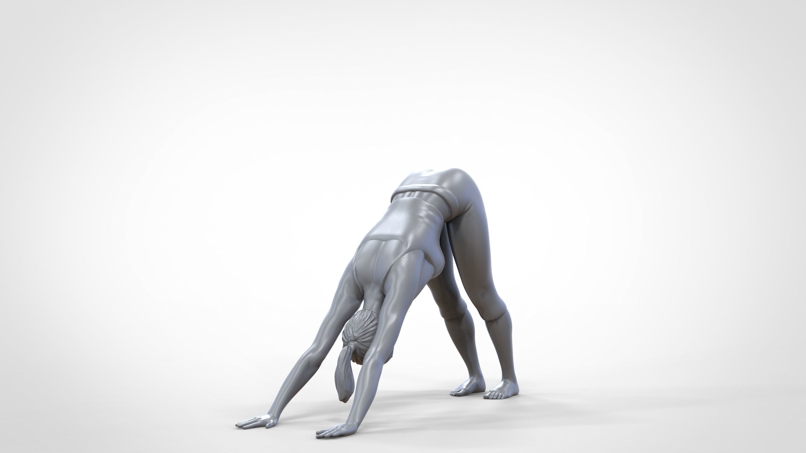 N4 Woman Doing Yoga Dog pose 1 64 miniature 3D print model_29