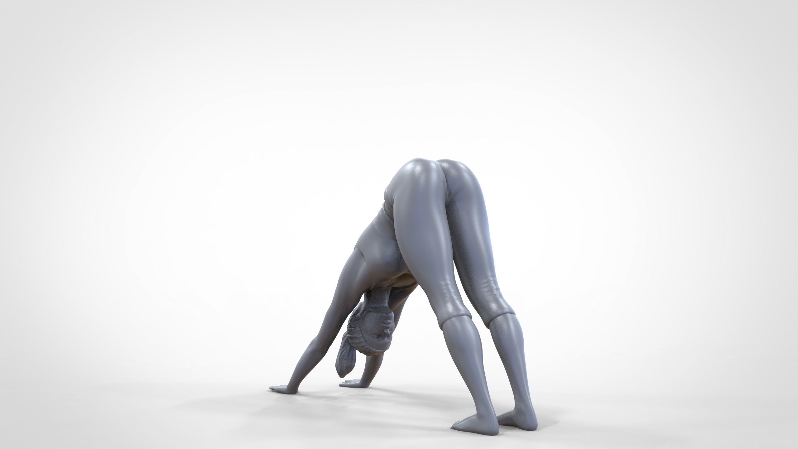 N4 Woman Doing Yoga Dog pose 1 64 miniature 3D print model_26