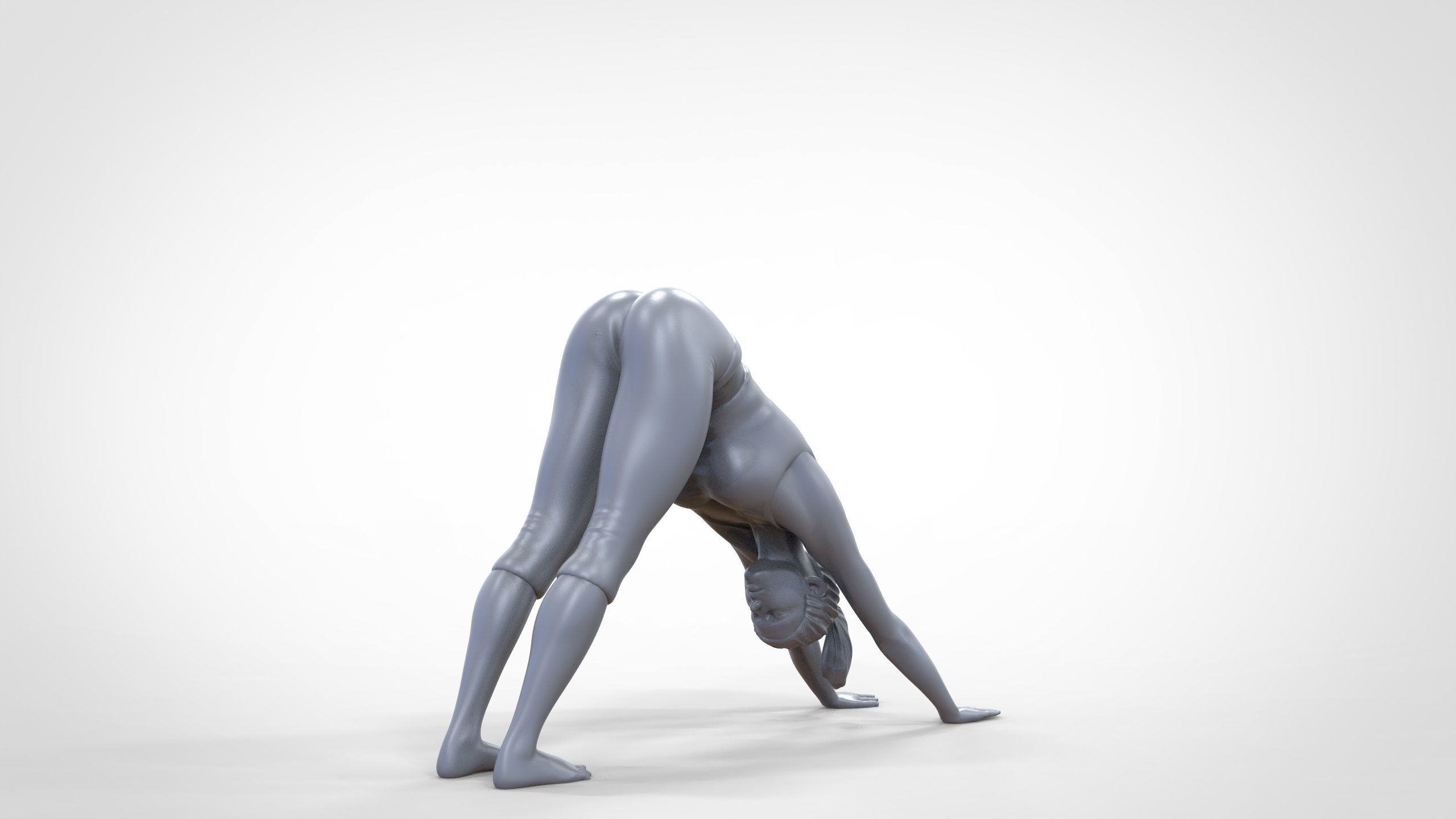 N4 Woman Doing Yoga Dog pose 1 64 miniature 3D print model_24