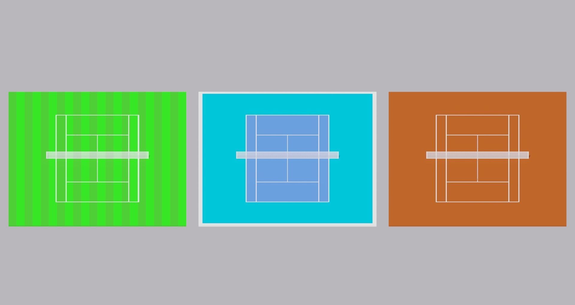 Tennis Courts Collection Low-poly 3D model_4