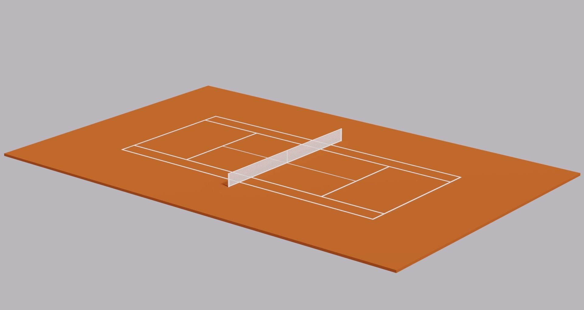Tennis Courts Collection Low-poly 3D model_8