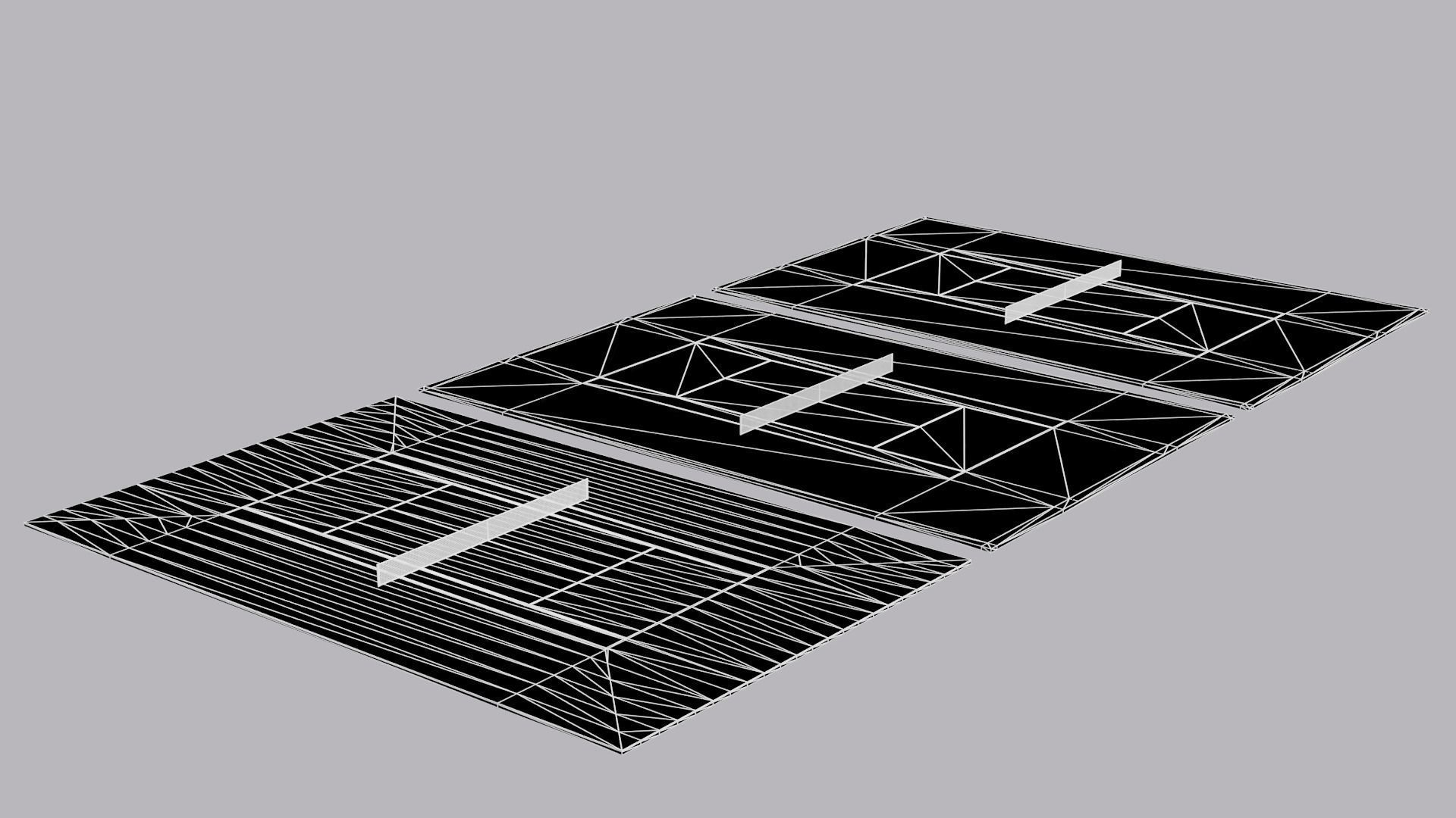 Tennis Courts Collection Low-poly 3D model_10