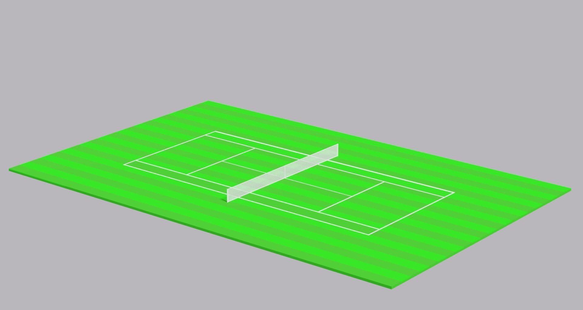 Tennis Courts Collection Low-poly 3D model_9