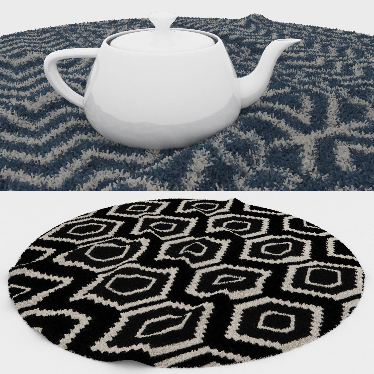 Round Rug Set 135 3D model_2