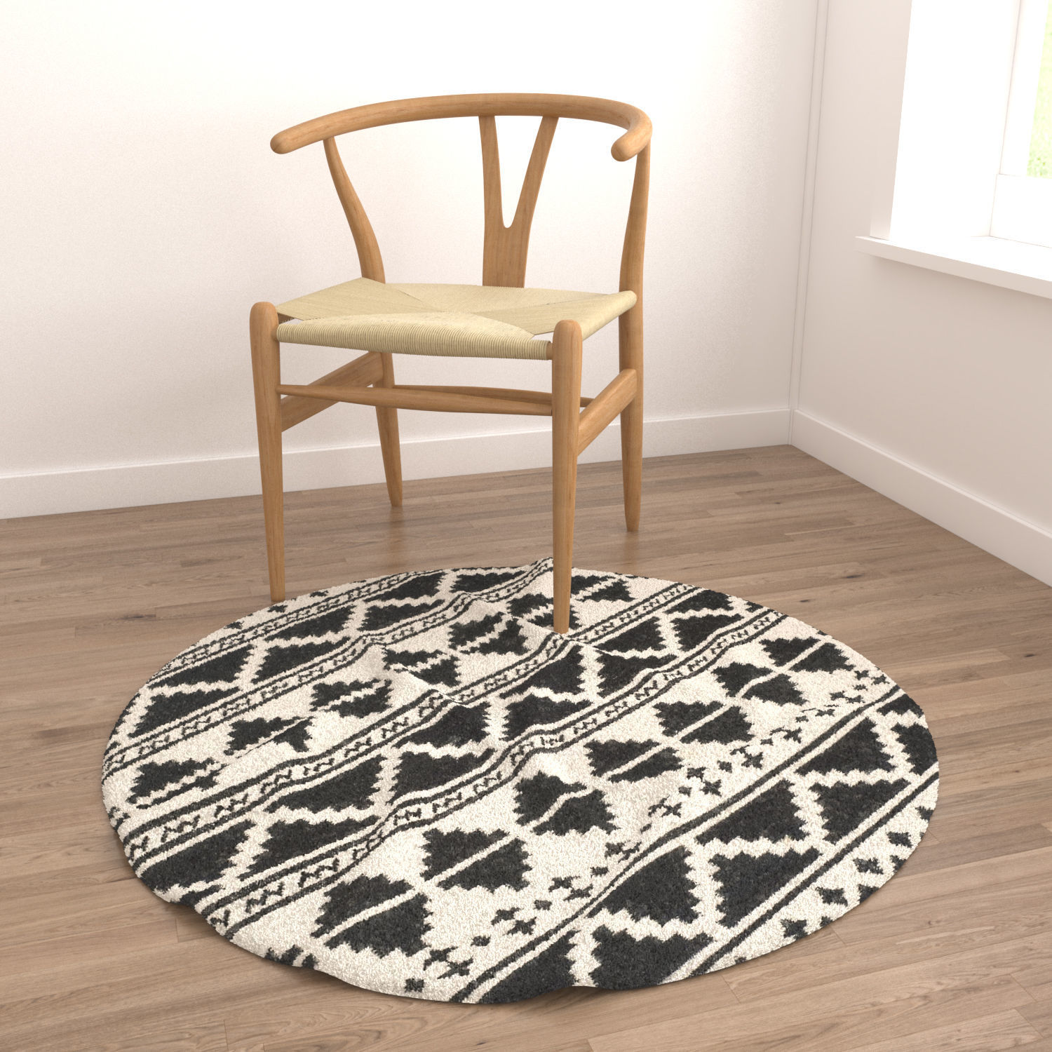 Round Rug Set 135 3D model_3