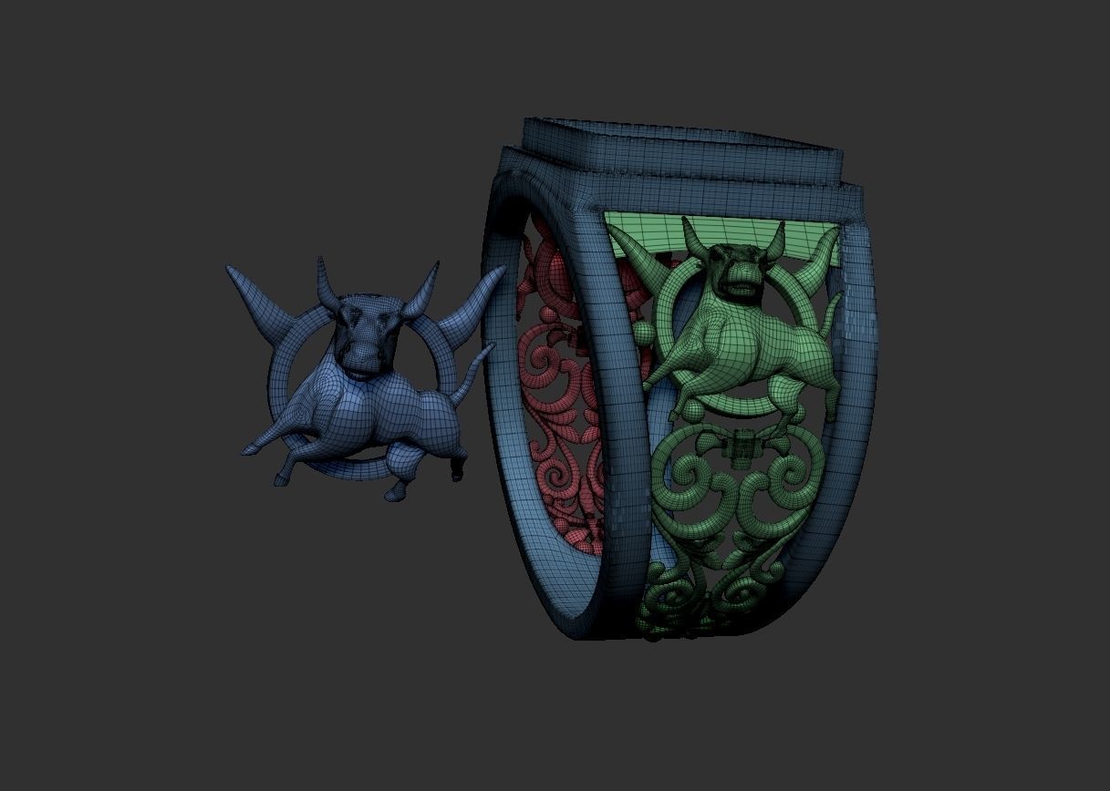 Taurus zodiac sign 3D print model_2