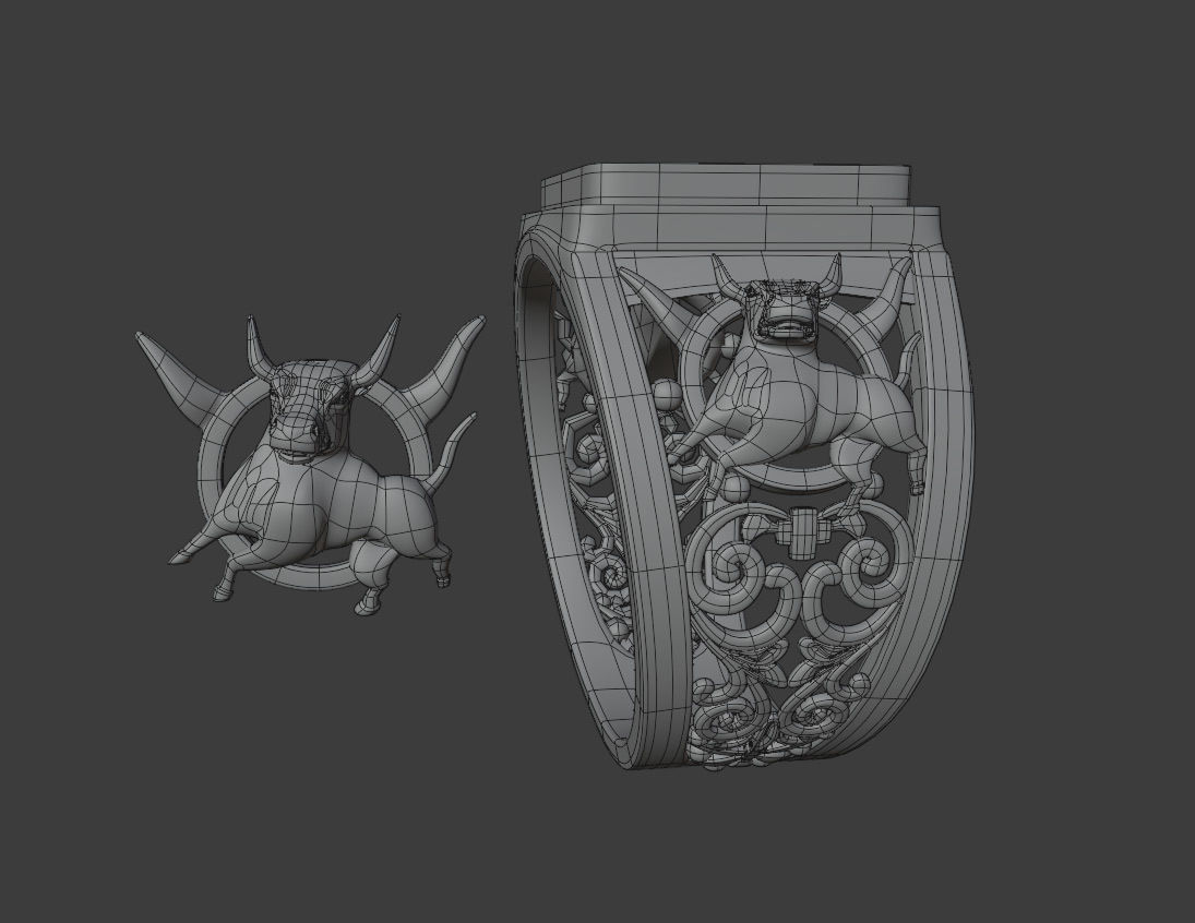 Taurus zodiac sign 3D print model_1